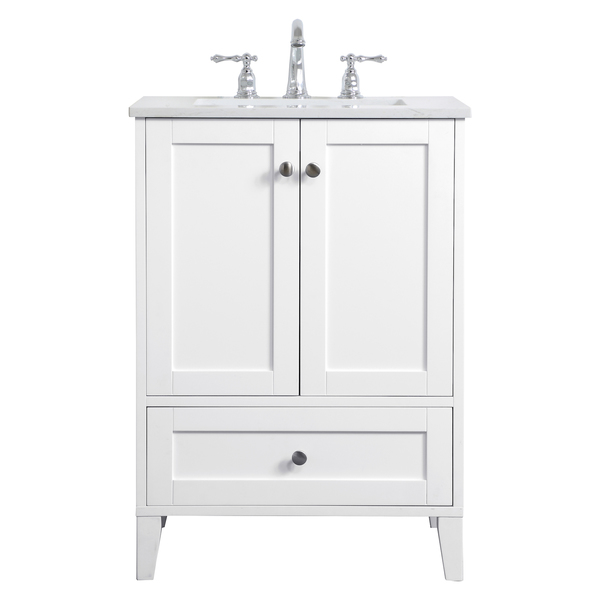 Elegant Decor 24 Inch Single Bathroom Vanity In White VF18024WH